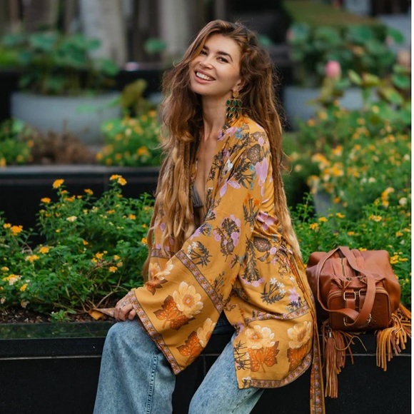 Last 1 New Bohemian Kimono Cardigan Wrap Jacket - Picture 5 of 17